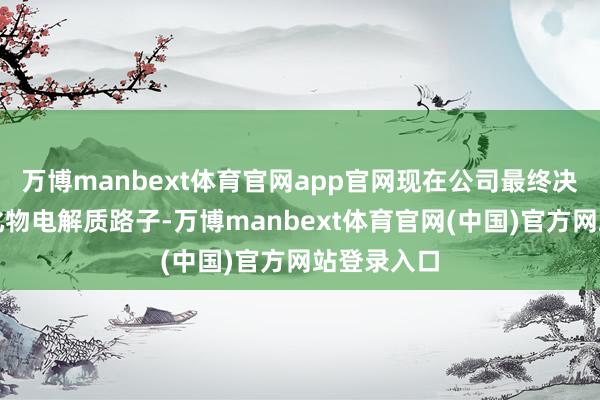 万博manbext体育官网app官网现在公司最终决定接管氧化物电解质路子-万博manbext体育官网(中国)官方网站登录入口