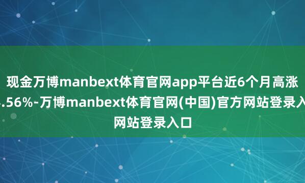 现金万博manbext体育官网app平台近6个月高涨14.56%-万博manbext体育官网(中国)官方网站登录入口