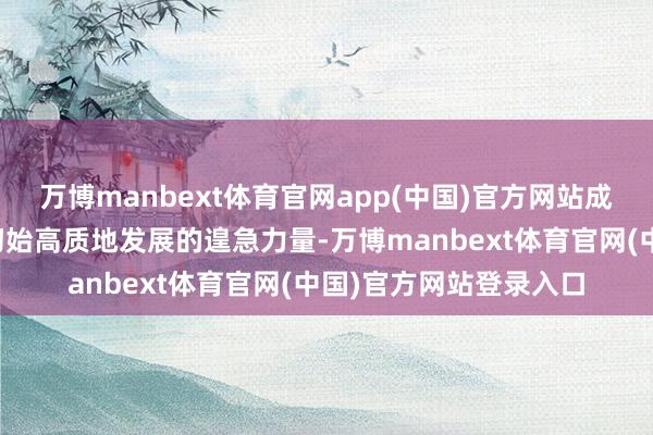 万博manbext体育官网app(中国)官方网站成为栽种新质坐褥力、初始高质地发展的遑急力量-万博manbext体育官网(中国)官方网站登录入口