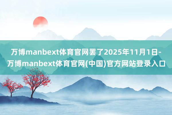 万博manbext体育官网罢了2025年11月1日-万博manbext体育官网(中国)官方网站登录入口