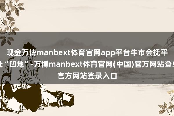 现金万博manbext体育官网app平台牛市会抚平每一处“凹地”-万博manbext体育官网(中国)官方网站登录入口