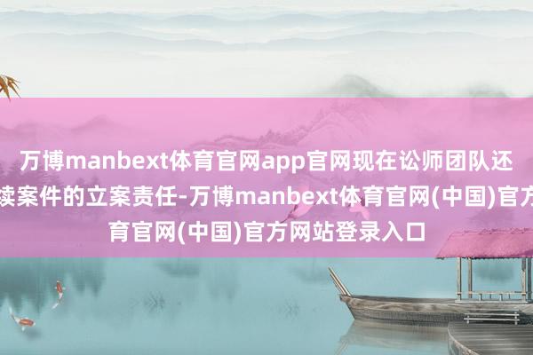 万博manbext体育官网app官网现在讼师团队还在赓续激动后续案件的立案责任-万博manbext体育官网(中国)官方网站登录入口
